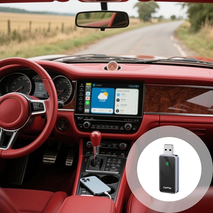 Smart Carplay Adapter with Wireless Connectivity, Android Auto Conversion for Universal Vehicle Integration, Cordless Carplay