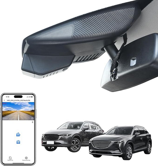 Mangoal 4K Dash Cam for Mazda CX5 2019-2025 & CX-9 2020-2023 2.5S Select Preferred Carbon Edition Plus Turbo Signature Touring Signature Grand Touring Sport, WiFi & App, GPS, 64GB Card