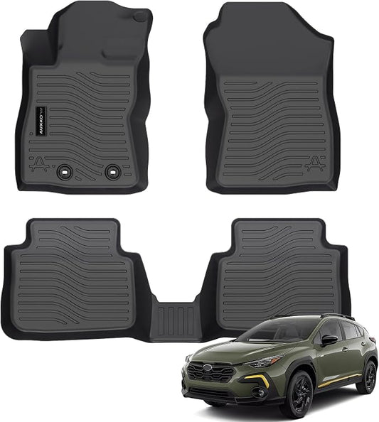 Auxko All Weather Floor Mats Fits for Subaru Crosstrek 2024 2025 2026 & Subaru Impreza 2024-2026 TPE Rubber Liners Accessoires All Season Guard Mats for 1st & 2nd Row