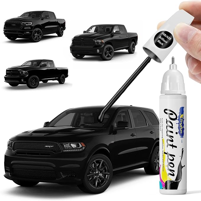 PXR/AXR Brilliant Black/Black Onyx Crystal Touch Up Paint Compatible with Dodge, DIY Car Paint Scratch Repair, Automotive Paints, Quick & Easy Fix Scratch Repair for RAM/Durango/Grand Caravan