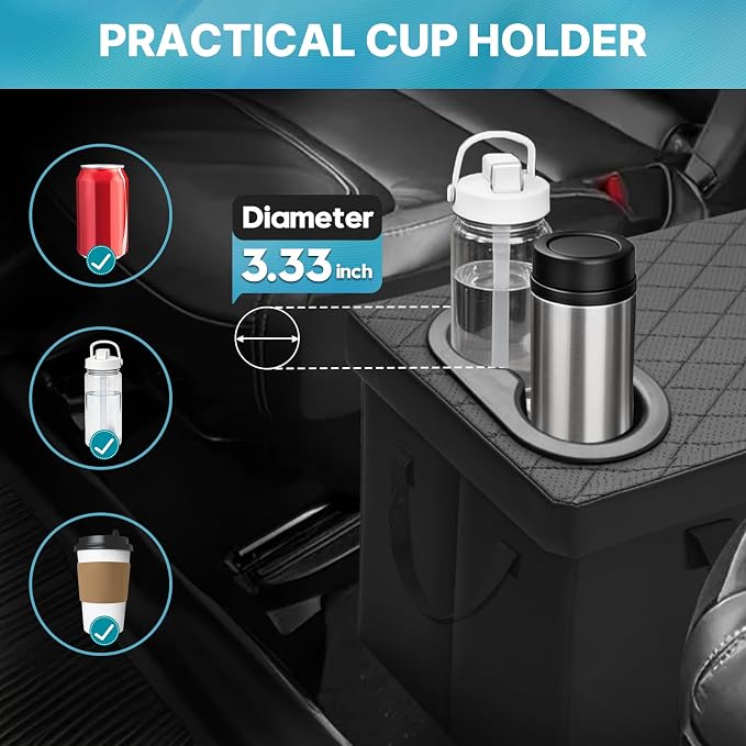 Mixsuper Liner Car Seat Organizer Ford Explorer with Cup Holders Ford Explorer Console Organizer 2020-2025 2026 Explorer Accessories Organizer for Explorer Seat Aisle Storage Box for Kids Travel