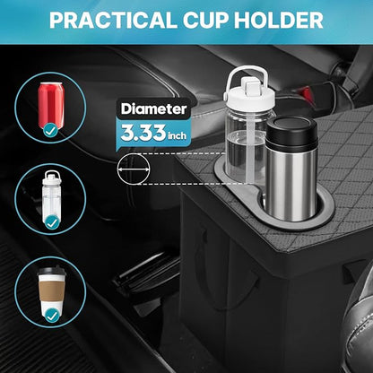 Mixsuper Liner Car Seat Organizer Ford Explorer with Cup Holders Ford Explorer Console Organizer 2020-2025 2026 Explorer Accessories Organizer for Explorer Seat Aisle Storage Box for Kids Travel