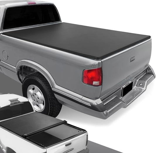 DNA Motoring TTC-RU-040 Truck Bed Soft Roll-Up Tonneau Cover Compatible with 94-03 S10 Sonoma / 96-00 Hombre 6Ft Fleetside/Styleside Bed