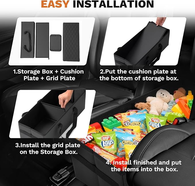 Shademax Car Seat Organizer for Subaru Ascent 2019-2025 2026 Accessories, Ascent Backseat Organizer Car Console Organizer for Kids Toys, Baby Supplies, Dog Toys, Travel Storage Box
