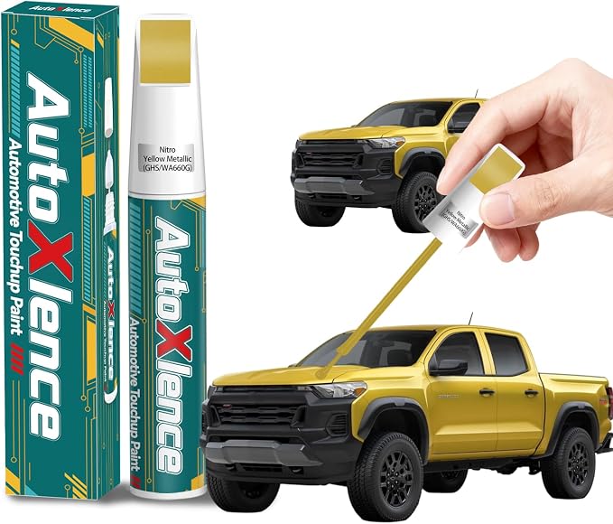 Nitro Yellow Metallic(GHS/WA660G) Touch Up Paint Compatible with Chevrolet Car Paint Pen Scratch Repair Automotive Scratch Remover Fix Exact Color Match