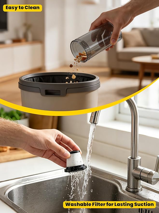 Cordless Car Vacuum Cleaner Compatible with Dewalt 20V MAX Batteries, Portable Handheld Vacuum for Pet Hair & Sand, Capable of Quick Vehicle Interior & Garage Cleanup, (Battery Not Included)