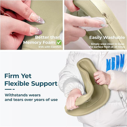 Ergonomic Posture Corrector Seat Support Cradle, High-Density EVA Pelvic Alignment Shaper for Office & Study Chairs, Non-Slip Tailbone Relief Spinal Pad, Durable Firm Design for Teens & Petite Adults