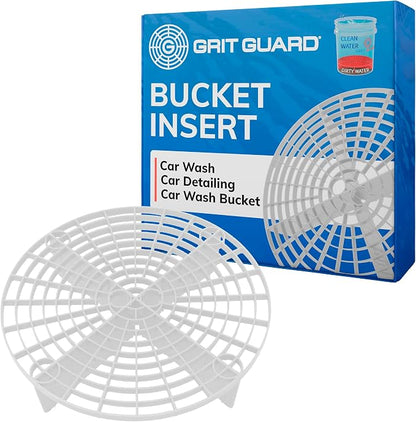 Grit Guard The Original White Bucket Insert - 10" Diameter Car Wash Bucket for Car Washing, Detailing Compatible with 3.5, 4, 5 and 6 Gallon Buckets - Made in the USA
