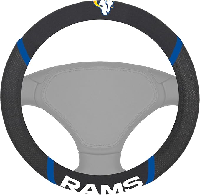 FANMATS NFL Unisex-Adult Embroidered Steering Wheel Cover