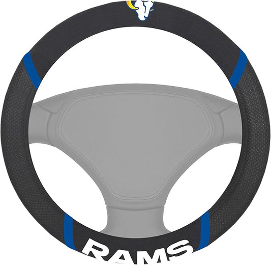 FANMATS NFL Unisex-Adult Embroidered Steering Wheel Cover