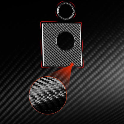 Car Inner Trunk Switch Button Sticker Real Premium Carbon Fiber Trim Compatible with Dodge Charger 2008 2009 2010 Decor Interior Accessories Decal Black