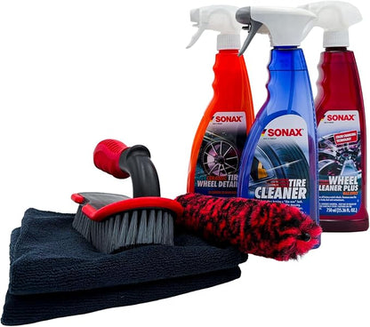PBMG SONAX Wheel & Tire Combo | Premium Cleaner & Protector for Wheels & Tires | Removes Dirt, Brake Dust, & Grime | Long-Lasting Shine & Protection | Son-WTC-KIT