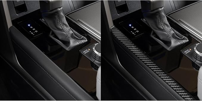 NVCNX Real Premium Carbon Fiber for Toyota Tundra 2022-2026 / Sequoia 2023-2026 2024 2025 Truck Pickup SUV Car Center Console Sides Strip Cover Interior Trim Accessories Overlay Sticker Decal 2PCs