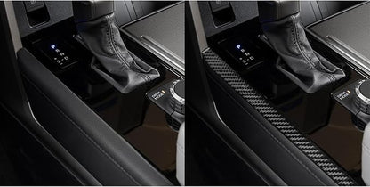 NVCNX Real Premium Carbon Fiber for Toyota Tundra 2022-2026 / Sequoia 2023-2026 2024 2025 Truck Pickup SUV Car Center Console Sides Strip Cover Interior Trim Accessories Overlay Sticker Decal 2PCs