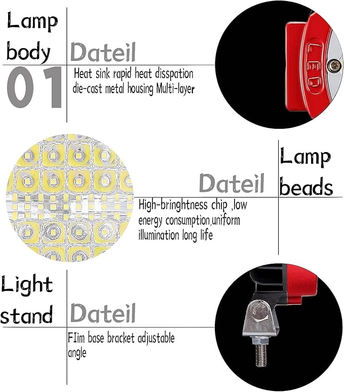 7 Inch Round LED Offroad Driving Lights for Truck, 201W 10000lm Waterproof LED Work Lights, 12V 24V Flood Spot Beam Headlight Fog Lights for Jeep ATV UTV SUV 4x4 Car RV, 2 Pack with Wiring Harness