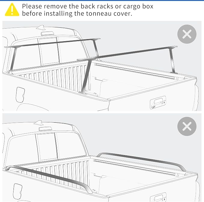 OEDRO Soft Tri-fold Truck Bed Tonneau Cover Compatible with 1999-2025 Ford F250 F350 F-250 F-350 Superduty 8 ft Bed