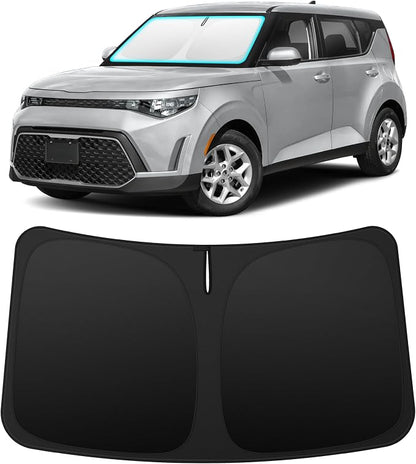 INSAUTO Custom Fit Windshield Sun Shade Accessories for Kia Soul 2020-2025, Foldable Front Window Sunshade, UV & Heat Reflector, Keeps Interior Cool, Includes Storage Bag