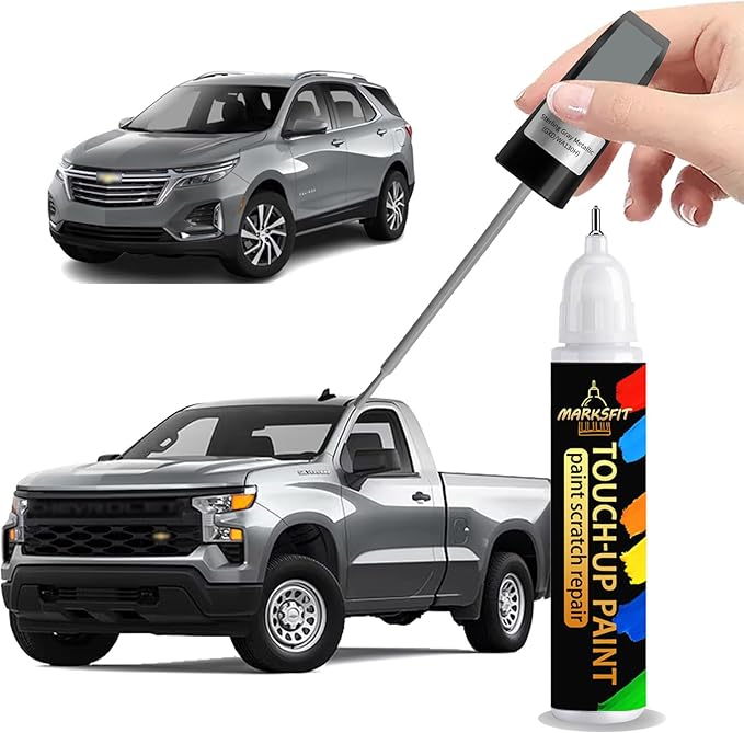 Sterling Gray Metallic(GXD/WA130H) Touch Up Paint For Chevrolet Exact Match-Chips and Nicks 2 in 1 Car Paint Pen Scratch Rapair for Tahoe/Suburban/Blazer/Colorado/Trax/Chevy/Silverado/Equinox/Traverse