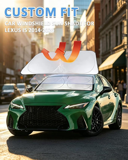 Windshield Sunshade for Lexus is 2014-2025 2026 for Lexus IS 300, IS350, IS 500, IS 250, IS 200T Custom-Fit Lexus is Sun Visor Protector, Front Window Sun Shade Cover Block Heat Shield Car Accessories
