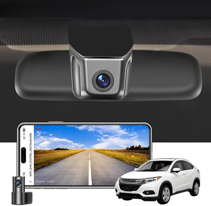 mangoal Front 4K & Rear 1080p Dash Cam Custom fit for Honda HRV Gen2 RV 2016-2022(Model A), Integrated OEM Look, UHD 2160P Video, WiFi & App, GPS, 128GB Card