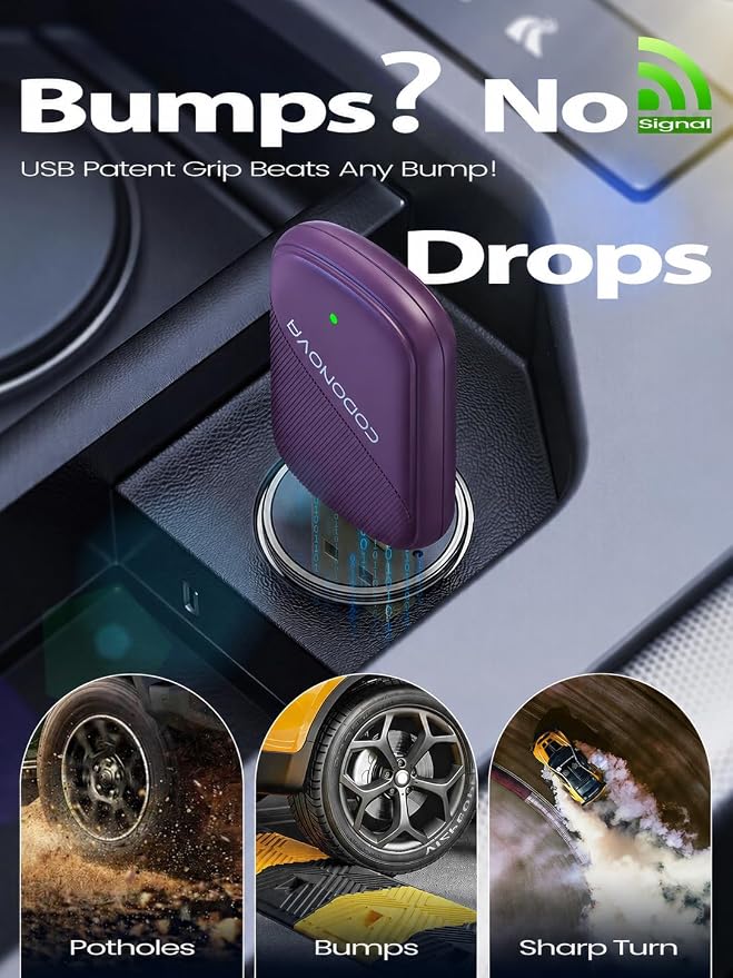 Wireless CarPlay Adapter for iPhone & Android Auto - Wired to Wireless Car Play Dongle, Gold-Plated USB, No Lag & Auto Reconnect for Daily Drive, Mini Size, Plug & Play with OEM Wired Cars 2016+