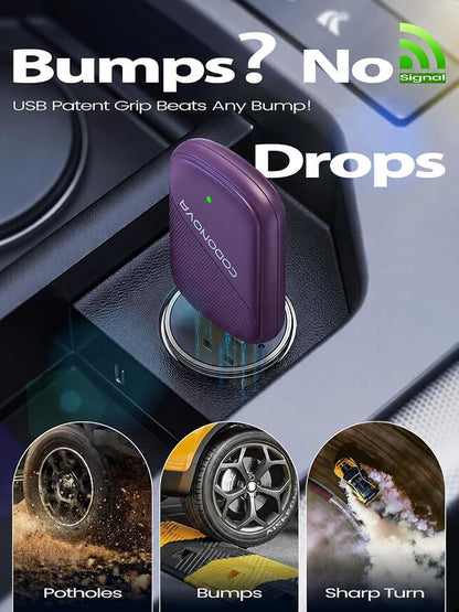 Wireless CarPlay Adapter for iPhone & Android Auto - Wired to Wireless Car Play Dongle, Gold-Plated USB, No Lag & Auto Reconnect for Daily Drive, Mini Size, Plug & Play with OEM Wired Cars 2016+