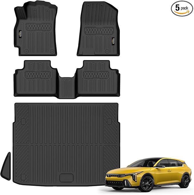 Floor Mats & Cargo Liner Custom Fit for Kia K4 Hatchback 2026 (Not for K4 Sedan) All Weather TPE Rubber Floor Liners Full Set Automotive Mat for K4 Hatchback Accessories