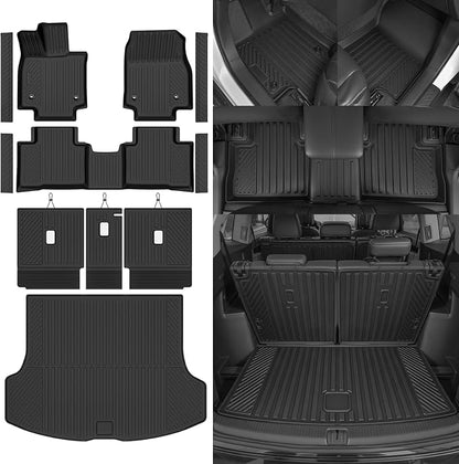 Custom Fit Floor Mats for 2023-2026 Lexus RX RX350/RX350H/RX500h(NOT for RX450h+ PHEV), All Weather TPE Floor Liners & Trunk Mat & Backrest Mats & Door Sill Guard, Full Set Interior Accessories
