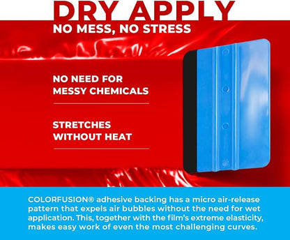 ColorFusion PPF by VViViD, Gloss Dragon Fire Red Dry Apply PPF Vinyl Car Wrap Roll 60ft x 5ft