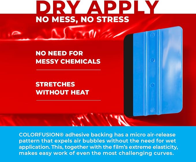 ColorFusion PPF by VViViD, Gloss Dragon Fire Red Dry Apply PPF Vinyl Car Wrap Roll 20ft x 5ft