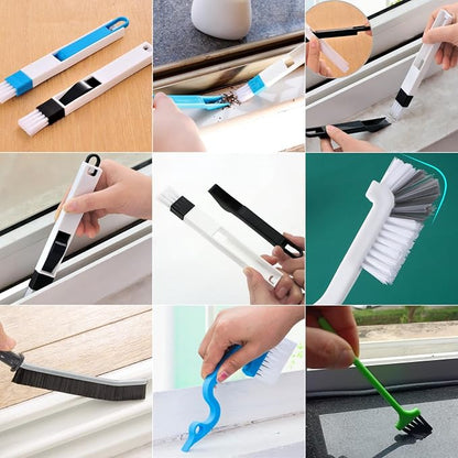 CRAFNEW 14Pcs Window Track Cleaning Tools, Deep Clean Groove Gap cleaning brush Kit for Window/Door Tracks, Sliding Doors, Tile Lines, AC Vents, Keyboards
