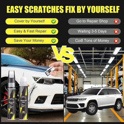XNA Bright White(PW7/GW7) for Jeep Touch Up Paint, Car Scratch Remover for Nicks and Chips Repair, 2-In-1 Quick & Easy Fix Car Scratch Repair Kit with Exact Color-Matched