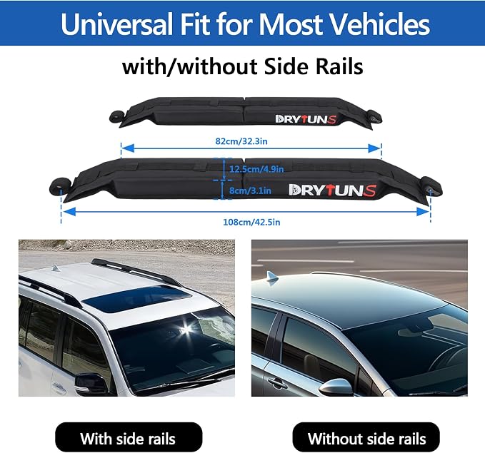 Surfboard Rack for Car, Paddle Board Car Rack, Surf Racks for Cars, Universal Soft Roof Racks for Kayak SUP Canoe, Complete Set