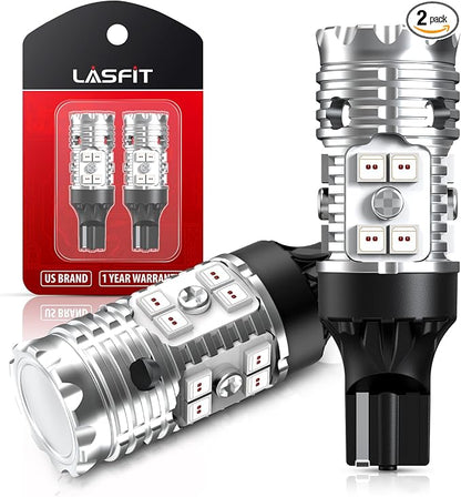 LASFIT 921 LED Bulb Red Third Brake Light Fit for 2019-2026 Ram 1500, Canbus Ready 912 T15 Center High Mount Stop Light 3rd Brake Replacement Anti Hyper Flash, 2pcs