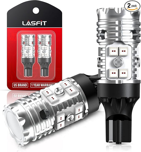 LASFIT 921 LED Bulb Red Third Brake Light Fit for 2019-2026 Ram 1500, Canbus Ready 912 T15 Center High Mount Stop Light 3rd Brake Replacement Anti Hyper Flash, 2pcs