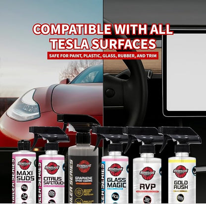 Renegade Products USA Tesla Detailing Kit - Car Wash Kit for Interior/Exterior Detail & Wash for Model S, Model 3, Model X, & Model Y