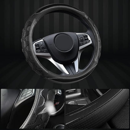 GIANT PANDA Steering Wheel Cover for Acura RDX and MDX, Car Steering Wheel Cover for Acura TLX and TL - Black