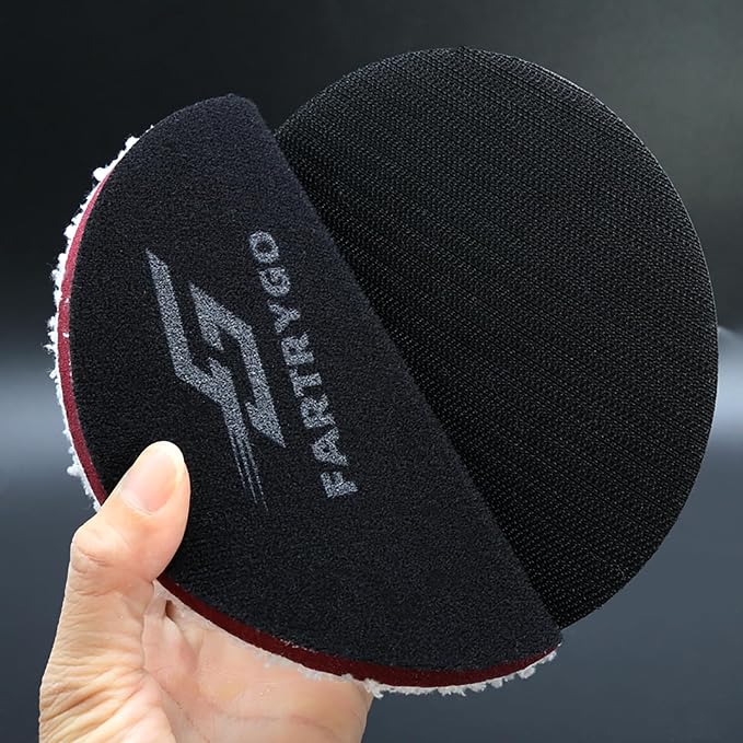 Microfiber Cutting Pads 5 Inch, Heavy Duty Polishing Pads for Dual Action Polisher, Scratch & Swirl Remover, Car Paint Finishing Buffing Pads (2 Pack)