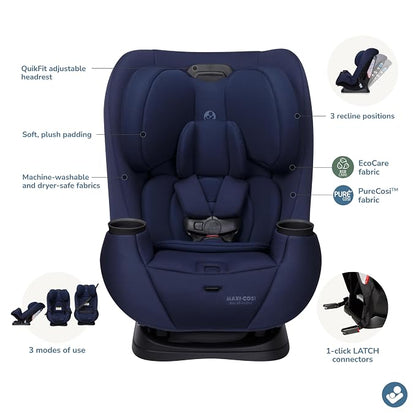 Maxi-Cosi Pria All-in-One Convertible Car Seat, Infant to Toddler Car Seat, Easy-Install Harness, Machine-Washable Cover, 5-100 lbs, Seafaring
