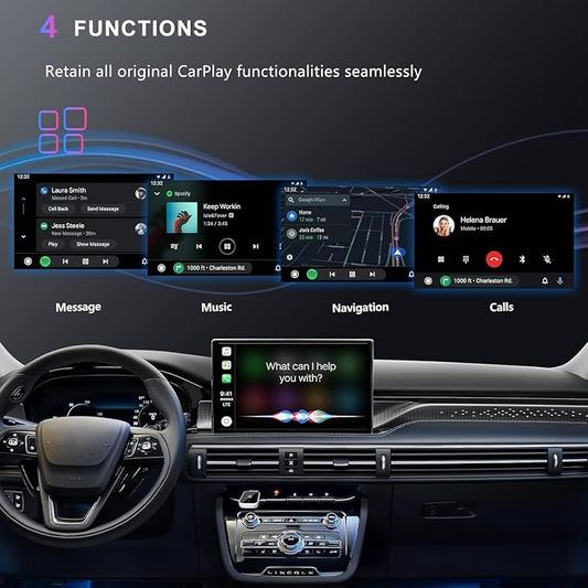 Wireless carplay Adapt for iPhone（IOS10+）.Phone-Car Connectivity.Wired to Wireless Smart car Machine Interconnection abox. Mini Size with Extended USB-A and Type-C