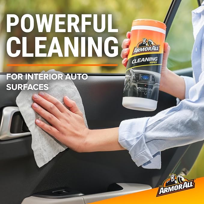 Armor All Car Cleaning Wipes 90-Count - Convenient Car Interior, Dashboard, Leather, Fabric & Vinyl Wipes, Gift for Car Lovers