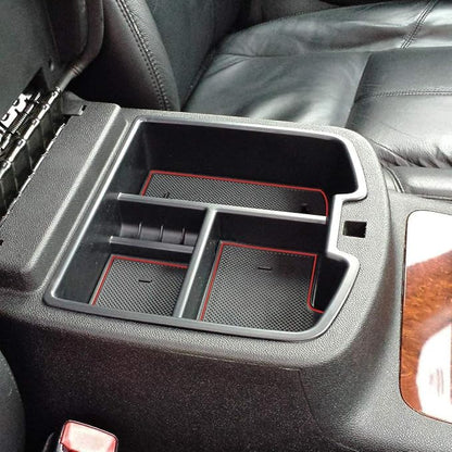 EDBETOS Center Console Organizer Tray Compatible with GMC Sierra 1500 Chevy Silverado Suburban 2500 Avalanche 07-13 Accessory 07-14 Sierra 2500 3500 Yukon Silverado 2500 3500 Suburban 1500 Tahoe, Red
