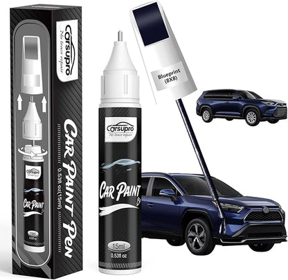Blueprint(8X8) for Toyota Touch Up Paint Pen, 2 in 1 Car Scratch Remover with Pen Tip and Brush, Precise Color Match for Car Paint Scratch Repair, Quickly and Easily Fix Chips and Nicks