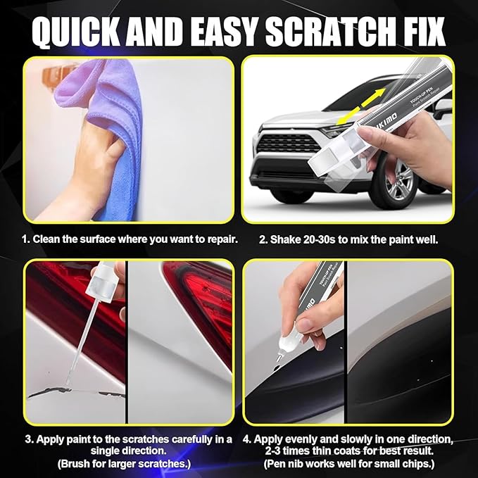 KIKIMO for Honda Touch Up Paint(Still Night Pearl(B-575P)), Car Paint Repair Kit for Honda, 2 In 1 Scratches Repair with Pen Tip and Brush, Color-Matched for Quick & Easy Fix