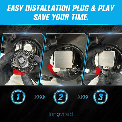 Innovited D3S HID Xenon Headlight Bulbs 6000K Cool White High Low Beam 66340 42403 42302,etc Replacement Bulb - Pack of 2
