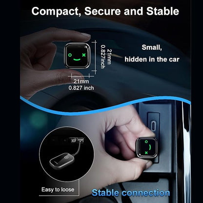 Wireless Adapter, Wired to Wireless Dongle for Android, Plug & Play, Auto Connect, WiFi Fast Stable Connection, with USB, USB C Port