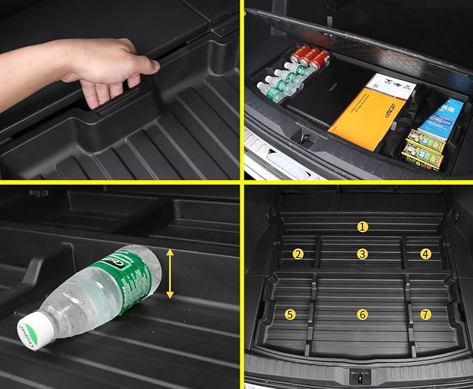 For 2019-2025 Toyota RAV4 Trunk Hidden Storage Box, SUV Insert Cargo Rear Hatch Organizer, Extra Space fits RAV4 LE XLE XSE TRD Hybrid Under Cargo Floor Storage Accessories
