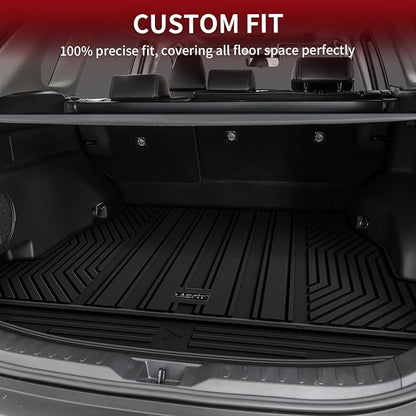 LASFIT Cargo Trunk Mat for Toyota RAV4 2025 2024 2023 2022 2021 2020 2019 (Include Hybrid) All Weather TPE Rear Trunk Cargo Liner Custom Fit Waterproof RAV 4 Cargo Tray Accessories, Black