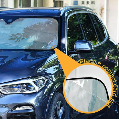 Bohemian Summer Beach Windshield Sun Shade for Car Auto SUV Truck Foldable Front Window Sunshade Sun Visor Protector Block UV Rays Reflect Heat, 55" x 28"
