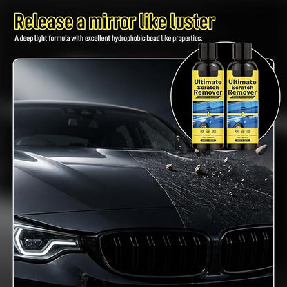 Scratch Remover for Vehicles, Car Scratch Remover Kit with Sponge, Upgrade Car Scratchs Remover for Deep Scratches in 60 Seconds, Quick Fix Removal Paste for Repair Scratche and Restore Shine (2pcs)